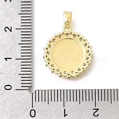 Pendentifs en laiton zircon cubique clair&nbsp;KK-B187-01G-03A