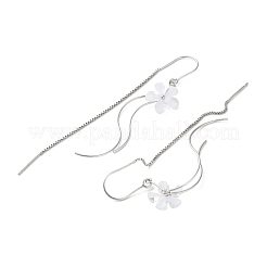 925 Sterling Silber Blumen Ohrstecker&nbsp;EJEW-P296-20P