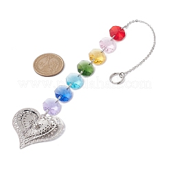 Ornements suspendus en perles octogonales en verre&nbsp;HJEW-JM01760-02
