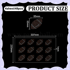 Rhinestone di vetro hotfix&nbsp;DIY-WH0622-654C