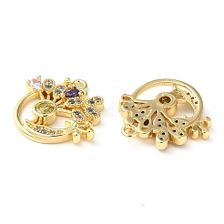 Colgante micropavé cubic zirconia de latón&nbsp;KK-F862-04G