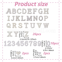 Aufnäher zum Aufbügeln/Aufnähen aus ABS-Perlen und Polyestergewebe&nbsp;DIY-HY0002-55
