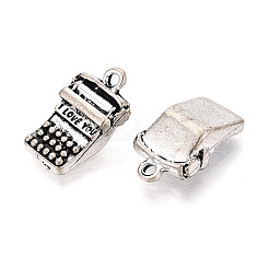 Tibetischer stil Aluminium Anhänger & Charms&nbsp;TIBEP-T054-30AS