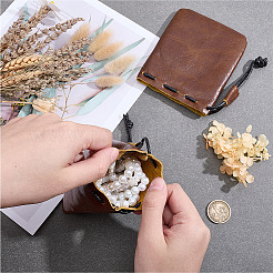 Pochettes en cuir à cordon pour bijoux&nbsp;ABAG-WH0045-81B-1