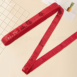 Polyester mit Spitzenbesatzband mit PVC-Pailletten&nbsp;OCOR-WH20050-015D