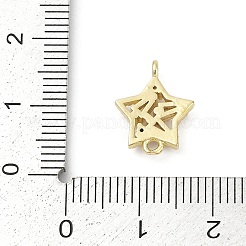 Verbindungsanhänger aus Messing mit durchsichtigen Kubisch Zirkonia&nbsp;LS-KK-Z094-03G-02