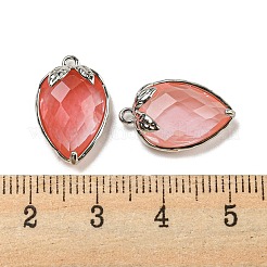 Kirschquarzglas facettierte Anhänger&nbsp;G-M431-06P-12