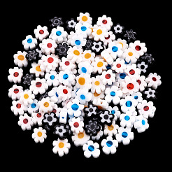 120 Stück 4 Stile handgemachte Millefiori-Glasperlenstränge&nbsp;LAMP-TA0002-69