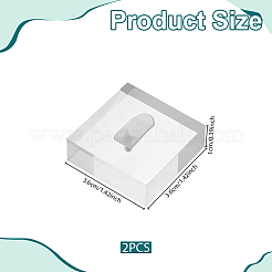 Présentoirs à bijoux en acrylique pour bagues individuelles&nbsp;ODIS-WH0099-246