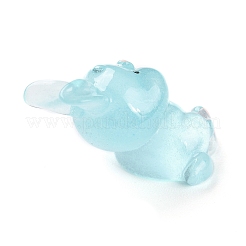 Ornamento di coniglio in resina luminosa&nbsp;DJEW-R011-02D