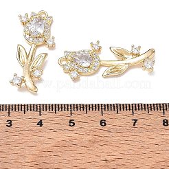 Pendentifs en laiton zircon cubique transparent&nbsp;CU-CBA3371-09G