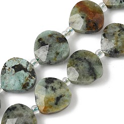 Natürliche afrikanische türkis (jasper) perlen stränge&nbsp;G-D316-A03