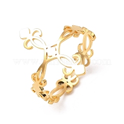 Anelli polsini aperti in acciaio inossidabile 304&nbsp;RJEW-Q808-04B-G