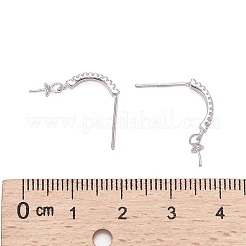 925 microscopio in argento sterling con pavé di zirconi cubici&nbsp;X-STER-P035-41P