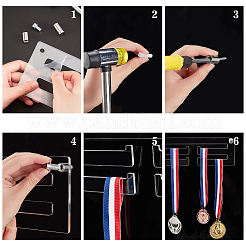Porte-médaille acrylique support mural d'affichage&nbsp;HJEW-WH0047-01