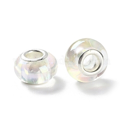 Perline europee in resina placcata UV&nbsp;RESI-M001-03I