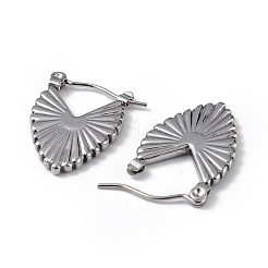 Pendientes de aro gruesos con forma de lágrima de acero inoxidable 304 que no se deslustran para mujer&nbsp;EJEW-I284-16P