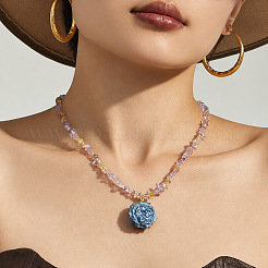 Colliers pour femmes avec pendentif en résine&nbsp;WG04FC4-01