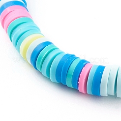 Set di bracciali elasticizzati con perline di argilla polimerica heishi&nbsp;BJEW-JB06176