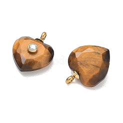 Pendentifs à facettes en oeil de tigre naturel&nbsp;GG-CBA50CD-04G-03