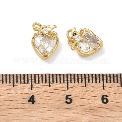 Pendentifs avec zircon cubiques à micro-pavés en laiton&nbsp;KK-A291-10G-03