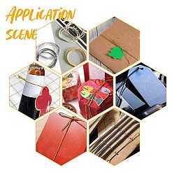 Fil élastique en soie dorée&nbsp;EW-WH0003-10A-01