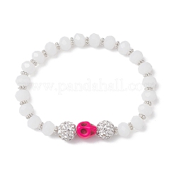 Braccialetti elasticizzati con teschio di Halloween&nbsp;BJEW-JB10499