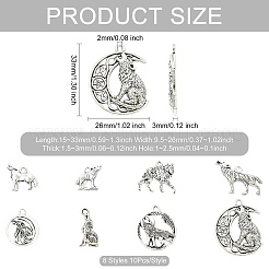 80 pz 8 stili pendenti in lega di stile tibetano&nbsp;FIND-CJ0005-25