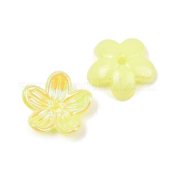 Bouchon de perle en acrylique opaque plaqué UV&nbsp;OACR-K001-42B