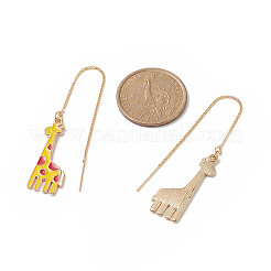 3 paio di orecchini pendenti con giraffa smaltata in lega di 3 colori&nbsp;EJEW-JE05145
