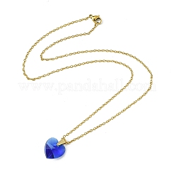 Colliers en verre avec coeur&nbsp;NJEW-K117-01G