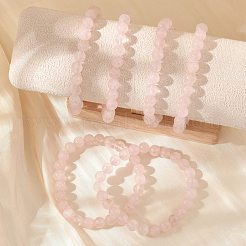 Natürlichen Rosenquarz Stretch-Armbänder&nbsp;G-N0272-01