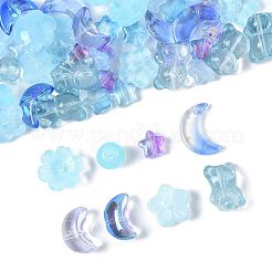 126pcs 10 Arten transparente Glasperlen&nbsp;GLAA-FS0002-36