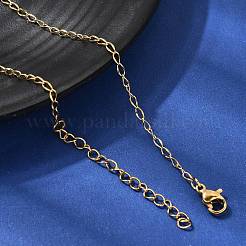Collares de cadena trenzada de acero inoxidable 304 de 2 mm para mujer&nbsp;NJEW-A067-02G