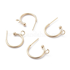 Boucles d'oreilles demi-créoles en acier inoxydable 304&nbsp;STAS-Z028-B01-G