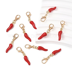 10 Stück Paprika-Anhänger aus Emaille-Legierung&nbsp;HJEW-YW00270