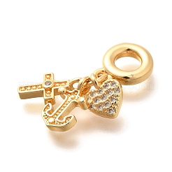 Ciondolo europeo a forma di croce&nbsp;KK-U048-08G