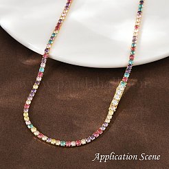 925 Sterling Silber bunte Zirkonia Ketten&nbsp;STER-C016-02A-G01