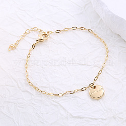 Bracelets à breloques ronds et plats en acier inoxydable&nbsp;KQ8563