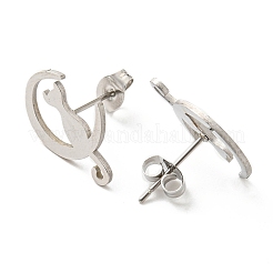 Boucles d'oreilles à tige en acier inoxydable 304 résistant au ternissement pour femmes&nbsp;LS-EJEW-F320-03P