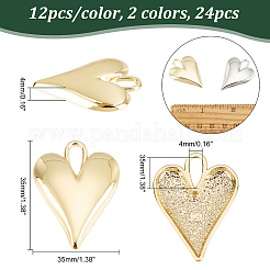 24pcs 2 pendentifs en alliage de couleurs&nbsp;FIND-CA0004-85