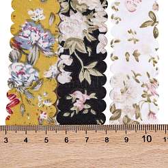 Ruban imprimé fleur en polyester&nbsp;OCOR-A008-03A