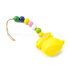 Ostern-Thema-Kunststoff-Kaninchen-Anhängerdekorationen&nbsp;HJEW-TAC0013-16C