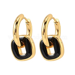 Orecchini a cerchio in acciaio inossidabile smaltato 304&nbsp;EJEW-P343-02G-02