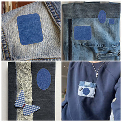 5 feuille de patchs autocollants en denim&nbsp;PATC-TA0001-61C