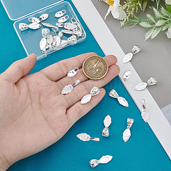 30 pièce 3 styles de bélières à pincer en laiton&nbsp;KK-PH0011-17