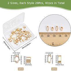 40 Stück 2 Stile Messing Schiebe-Charms/Schiebeperlen&nbsp;KK-CA0002-08