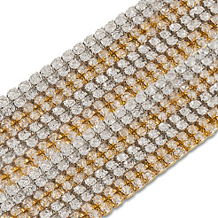 4 Yards 2 Farben Messing Strass Strass Ketten&nbsp;CHC-CD0001-04