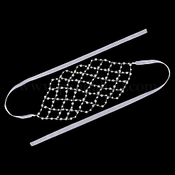 Elastisches Stirnband aus Messing-ABS-Kunststoff mit Perlen&nbsp;OHAR-WH20008-02S