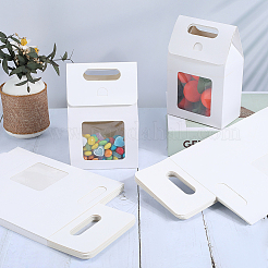 Rechteckige Geschenkboxen aus Papier mit klarem Fenster&nbsp;CON-WH20003-02C